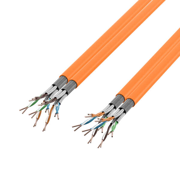 Naar omschrijving van 99980DX-500-CPR - INFRALAN Cat.7 1000 AWG23, S/FTP 8P CPR Eca orange, 500m