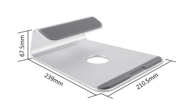 Naar omschrijving van AA0103 - Notebook stand, medium, aluminium