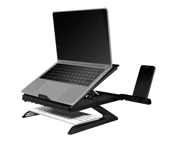 Naar omschrijving van AA0133 - Notebook stand, foldable, height adjustable, black