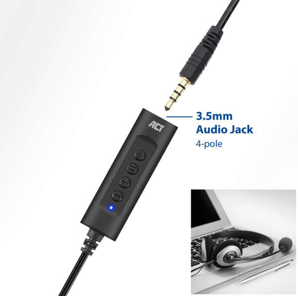 Naar omschrijving van AC9360 - Van USB-A naar 3,5mm jack 0.5 meter External Sound Card