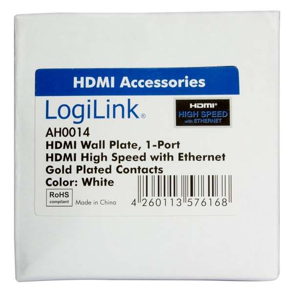 Naar omschrijving van AH0014 - HDMI Wall Plate with 1x HDMI female