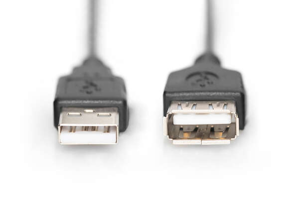 Naar omschrijving van AK-300200-018-S - USB extension cable, type A M/F, 1.8m, USB 2.0 suitable, bl