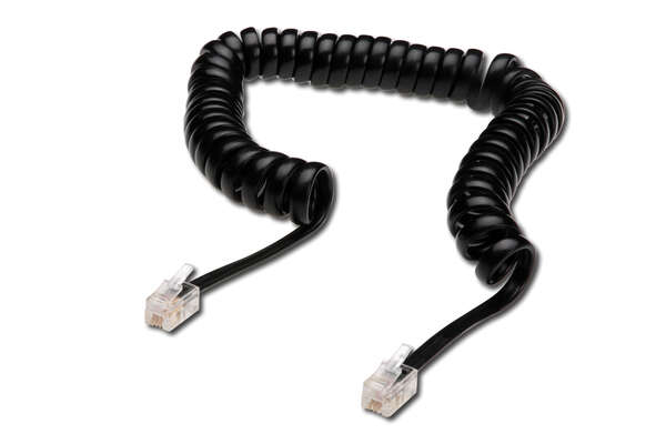 Naar omschrijving van AK-460101-040-S - UAE connection cable, RJ10 M/M, 4.0m, CU, 4x7x0,12mm, flat, helic, bl