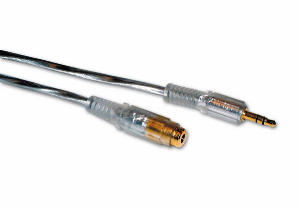 Naar omschrijving van AK2254 - Stereo kabel 3,5mm plug Mâ†’F  5m