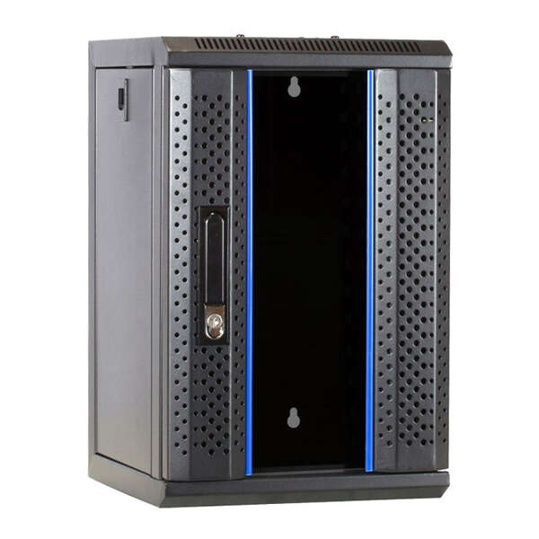Naar omschrijving van AST10-3309 - 10 inch 9U serverkast met glazen deur 312x310x486mm (BxDxH)
