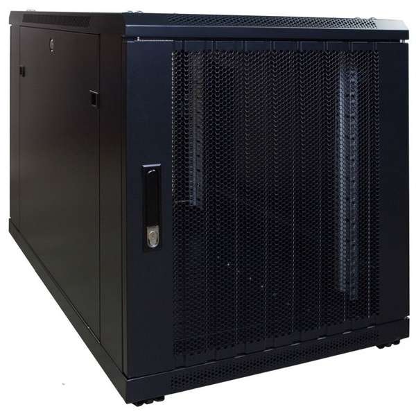 Naar omschrijving van AST19-6612PP-MINI - 12U mini serverkast met geperforeerde deur 600x600x720mm (BxDxH)