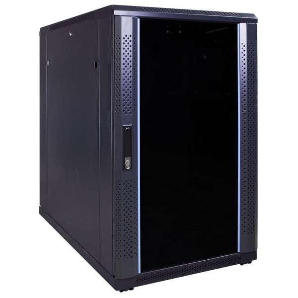 Naar omschrijving van AST19-6018 - 18U serverkast met glazen deur 600x1000x1000mm (BxDxH)