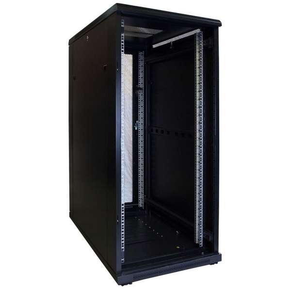 Naar omschrijving van AST19-6627PP - 27U serverkast met geperforeerde deur 600x600x1400mm (BxDxH)