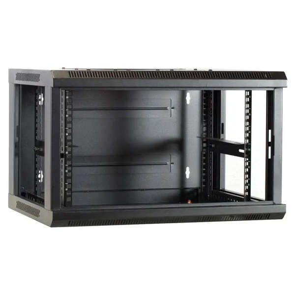 Naar omschrijving van AST19-6406M - 6U wandkast met metalen deur 600x450x368mm (BxDxH)