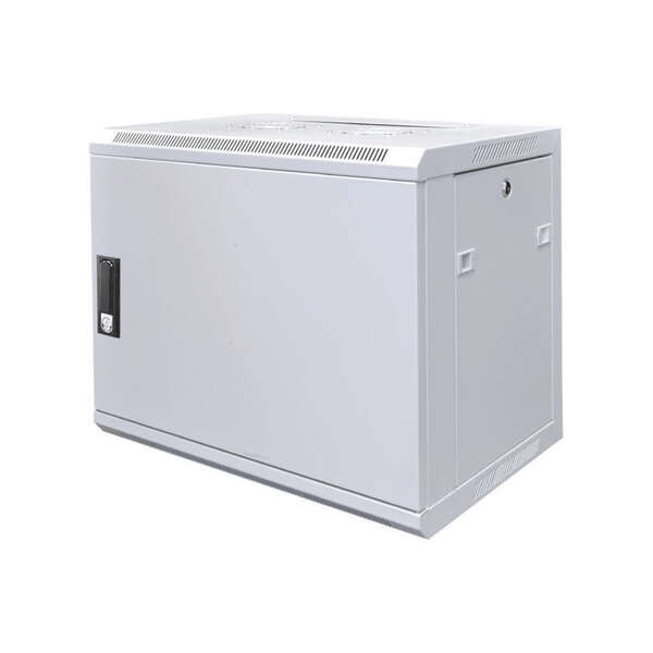 Naar omschrijving van AST19-6409MW - 9U witte wandkast met metalen deur 600x450x500mm (BxDxH)