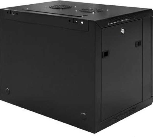 Naar omschrijving van AST19-6412 - 12U wandkast met glazen deur 600x450x635mm (BxDxH)