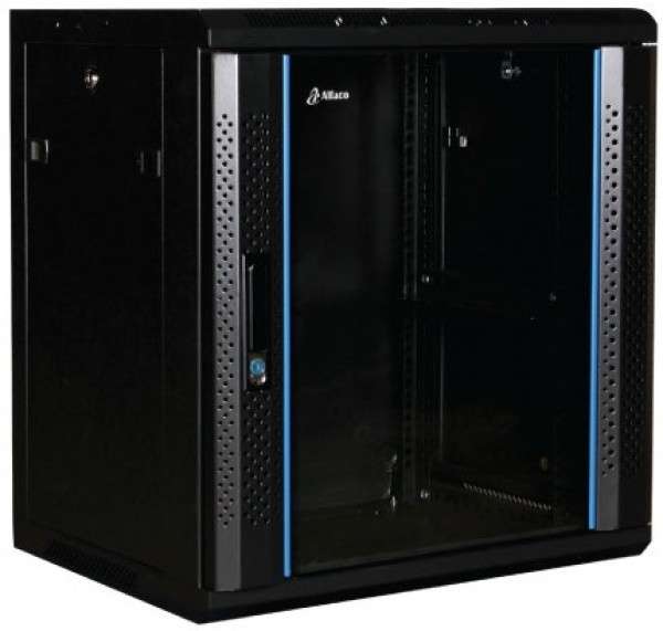 Naar omschrijving van AST19-6412 - 12U wandkast met glazen deur 600x450x635mm (BxDxH)