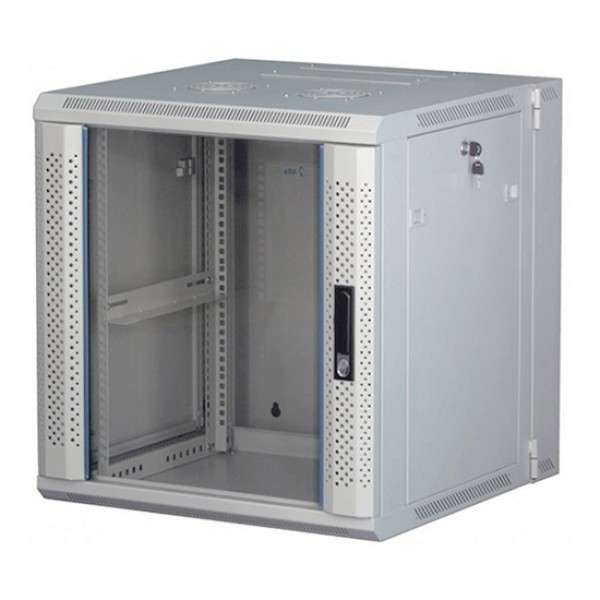 Naar omschrijving van AST19-6612W-DOUBLE - 12U witte wandkast (kantelbaar) met glazen deur 600x600x635mm (BxDxH)
