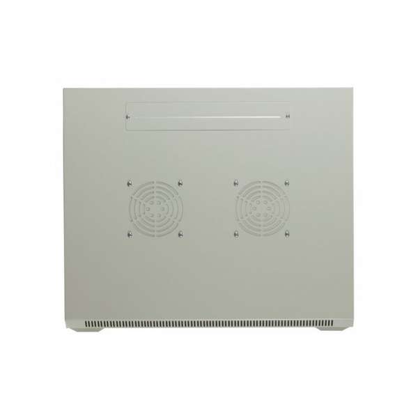 Naar omschrijving van AST19-6609W-FD - 9U witte wandkast met glazen deur 600x600x500mm (BxDxH)