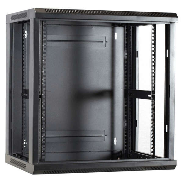 Naar omschrijving van AST19-6612M - 12U wandkast met metalen deur 600x600x635mm (BxDxH)