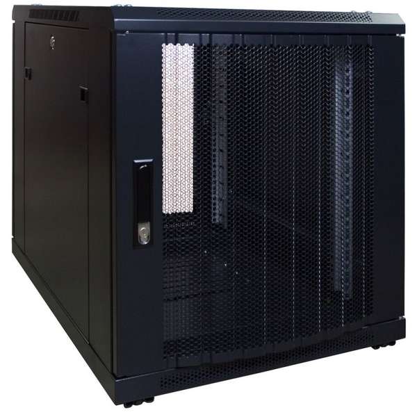 Naar omschrijving van AST19-6612PP-MINI - 12U mini serverkast met geperforeerde deur 600x600x720mm (BxDxH)