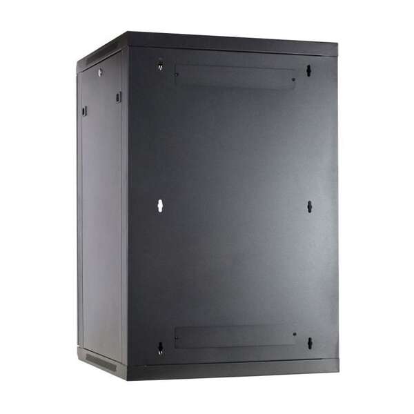 Naar omschrijving van AST19-6627-WAND - 27U wandkast met glazen deur 600x600x1400mm (BxDxH)
