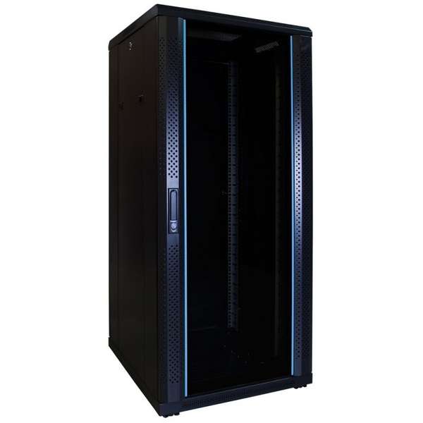 Naar omschrijving van AST19-6627 - 27U, 19Inch serverkast, glazen deur (BxDxH) 600x600x1316mm