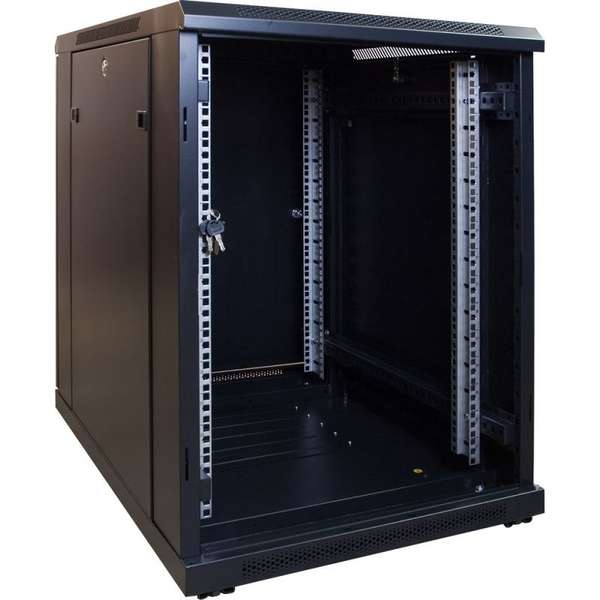 Naar omschrijving van AST19-6015 - 15U mini serverkast met glazen deur 600x1000x860mm (BxDxH)