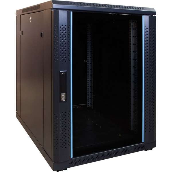 Naar omschrijving van AST19-6015 - 15U mini serverkast met glazen deur 600x1000x860mm (BxDxH)
