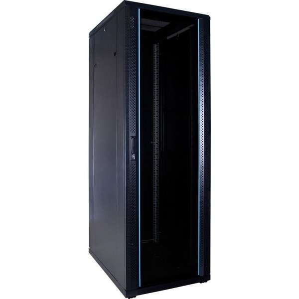 Naar omschrijving van AST19-6837 - 37U, 19Inch serverkast, glazen deur (BxDxH) 600x800x1761mm