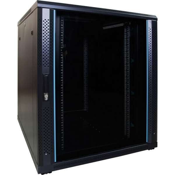 Naar omschrijving van AST19-8018 - 18U, 19Inch serverkast, glazen deur (BxDxH) 800x1000x916mm