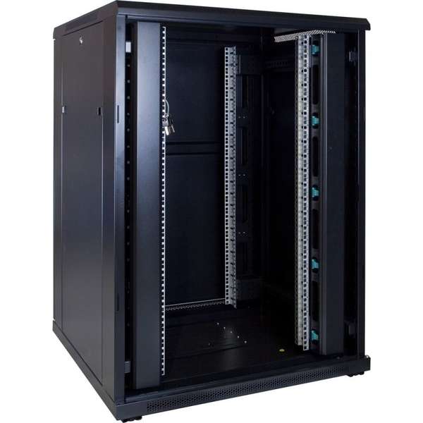 Naar omschrijving van AST19-8822 - 22U serverkast met glazen deur 800x800x1200mm (BxDxH)