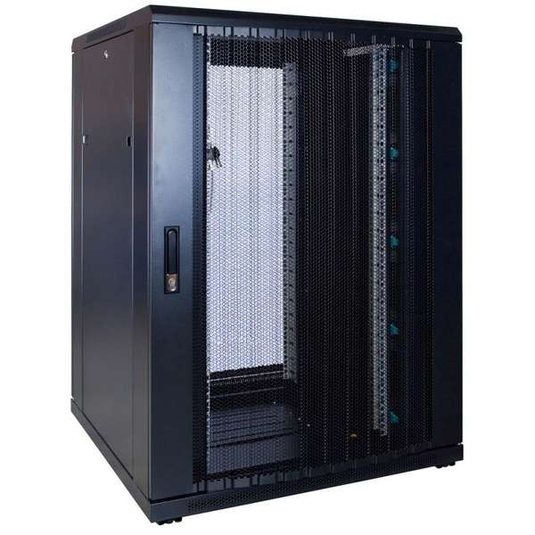 Naar omschrijving van AST19-8822PP - 22U, 19Inch serverkast, geperforeerde deuren (BxDxH) 800x800x1094mm