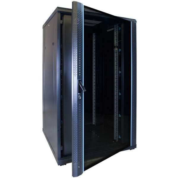 Naar omschrijving van AST19-8827 - 27U serverkast met glazen deur 800x800x1400mm (BxDxH)