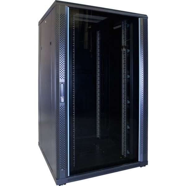 Naar omschrijving van AST19-8827 - 27U serverkast met glazen deur 800x800x1400mm (BxDxH)