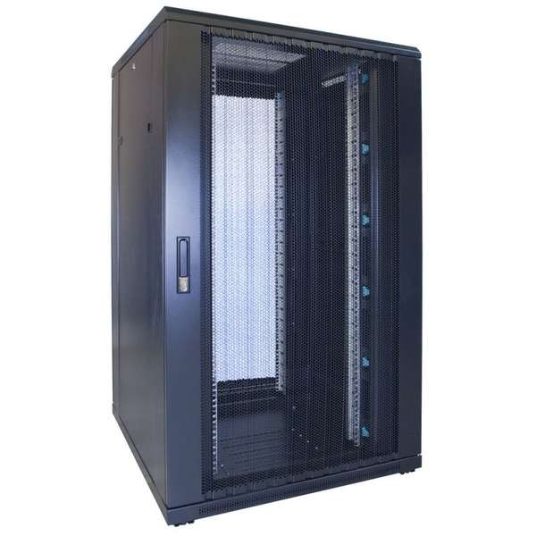 Naar omschrijving van AST19-8827PP - 27U serverkast met geperforeerde deur 800x800x1400mm (BxDxH)