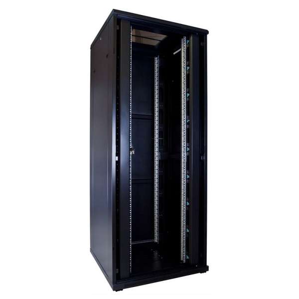 Naar omschrijving van AST19-6818 - 18U serverkast met glazen deur 600x800x1000mm (BxDxH)