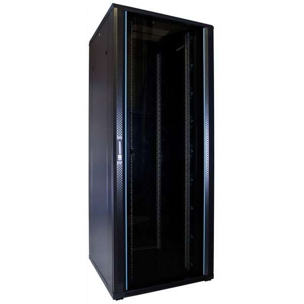 Naar omschrijving van AST19-8847 - 47U serverkast met glazen deur 800x800x2200mm (BxDxH)
