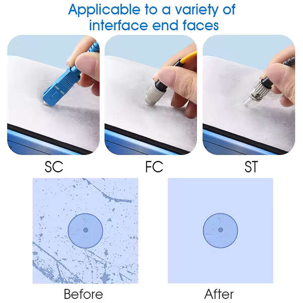 Naar omschrijving van AUA-Y1 - Reinigings doekjes voor Glasvezelverbindingen (250 stuks in doosje)