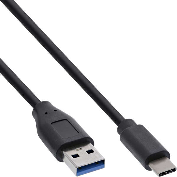 Naar omschrijving van B-35712 - 60pcs. Bulk-Pack InLine® USB 3.2 cable, USB-C to USB-A male, black, 2m