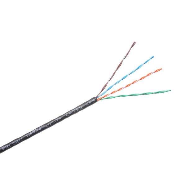 Naar omschrijving van BEL-7965E-ZW - BELDEN 7965E Zwart UTP PVC Cat6 U/UTP CPR ECA 305 meter doos Indoor