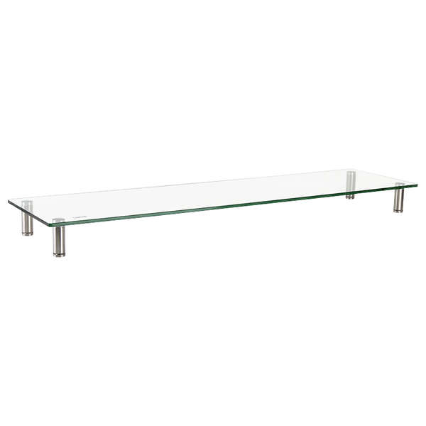 Naar omschrijving van BP0060 - Glass tabletop monitor riser, 1m long, max. 20 kg