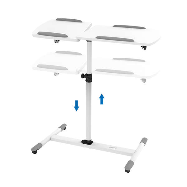 Naar omschrijving van BP0067A - Projector/laptop trolley, height adjustable, tilt, 10 kg max. White