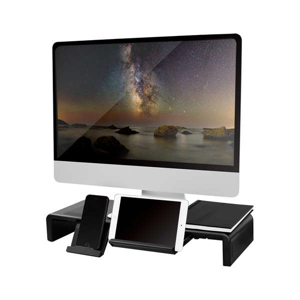 Naar omschrijving van BP0140 - Ergonomic tabletop monitor riser, 420-520 mm long