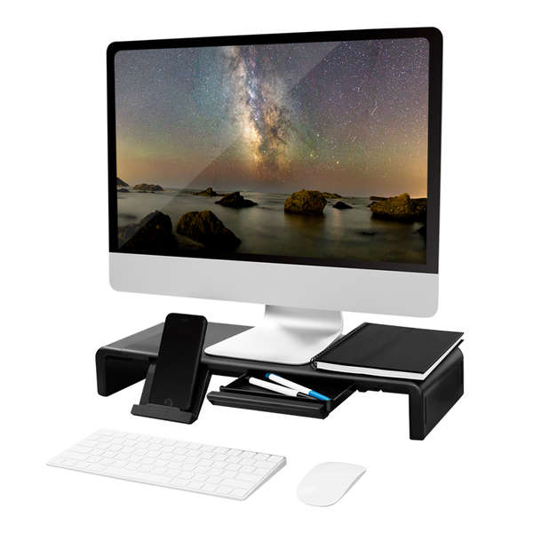 Naar omschrijving van BP0140 - Ergonomic tabletop monitor riser, 420-520 mm long