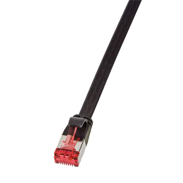 Naar omschrijving van CF2033S - Patch Cable Flat Cat.6A Shielded  1m black