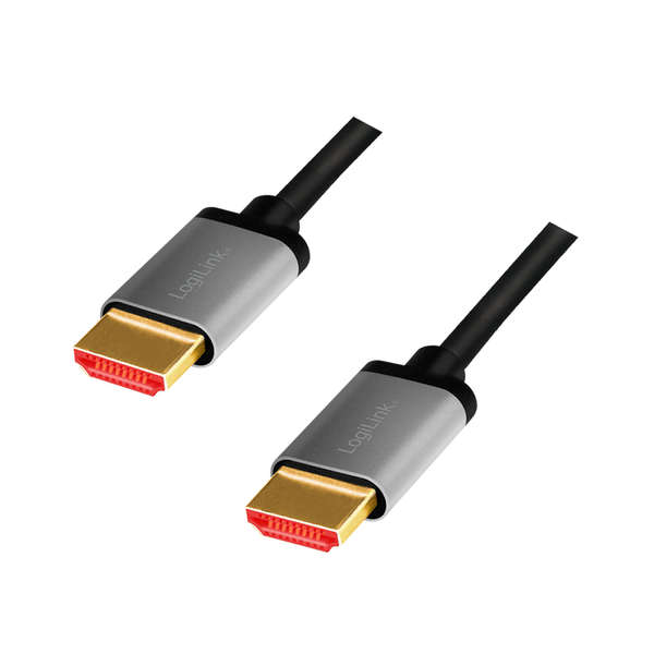 Naar omschrijving van CHA0106 - HDMI cable, A/M to A/M, 8K/60 Hz, alu, black/grey, 3 m