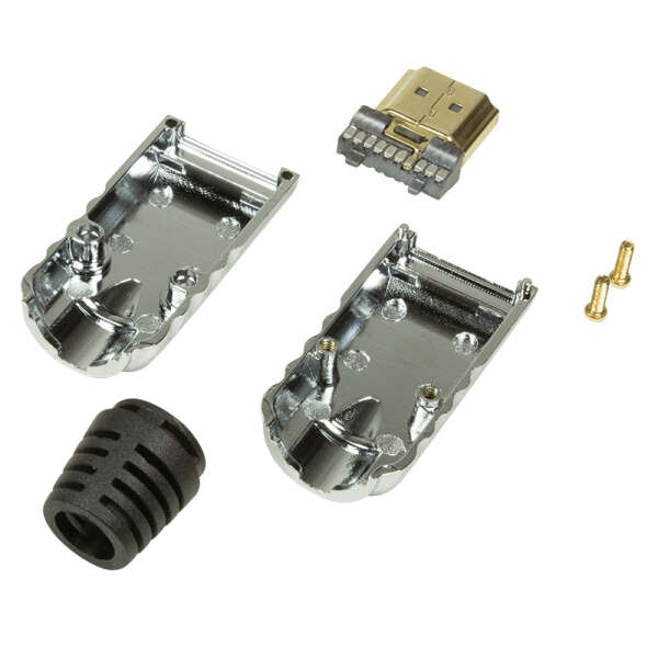 Naar omschrijving van CHP001 - HDMI Connector for Self Assembling, A/M, metal, silver