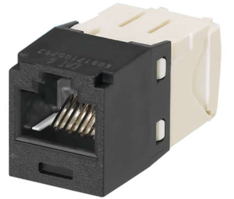 Naar omschrijving van CJ688TGBL - Panduit Modulaire connector mini jack zwart cat 6 zwart rj45 8(8)