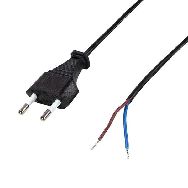 Naar omschrijving van EK502AE-2 - Power cable, CEE 7/16 to open end, black, 2 m