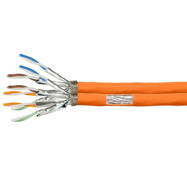 Naar omschrijving van CPV0064 - Duplex installation cable PrimeLine, Cat.7, S/FTP, orange, 500 m