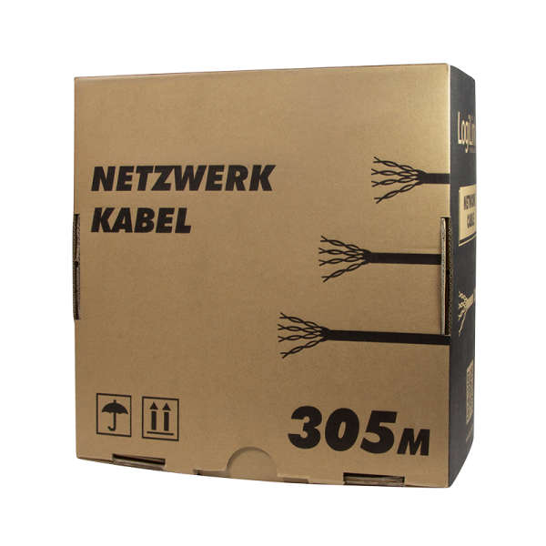 Naar omschrijving van CQ2305U - Aanbieding installatiekabel doos 305m Cat.6 UTP, Grijs AWG 23  LSOH