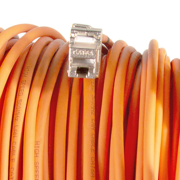 Naar omschrijving van CQ3060S - Cable drum, Cat.6A, S/FTP, orange, 60 m
