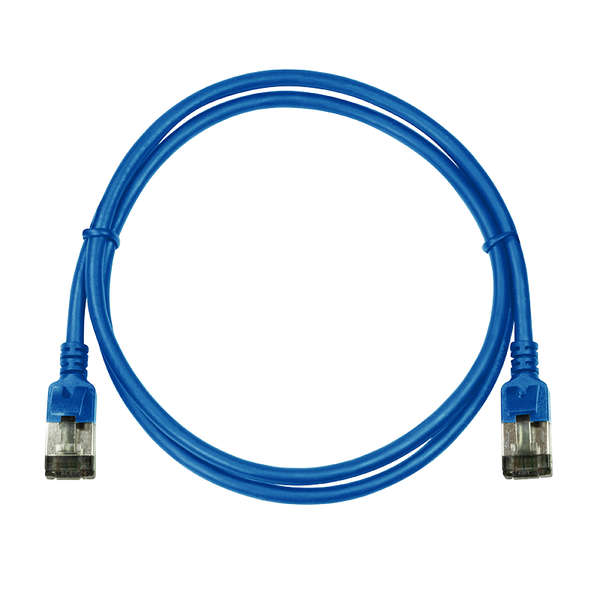 Naar omschrijving van CQ9066S - Slim CAT6A patchkabel U/FTP PIMF SlimLine blauw 3m