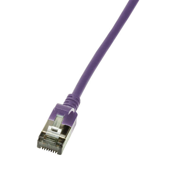 Naar omschrijving van CQ9069S - Slim CAT6A patchkabel U/FTP PIMF SlimLine paars 3m